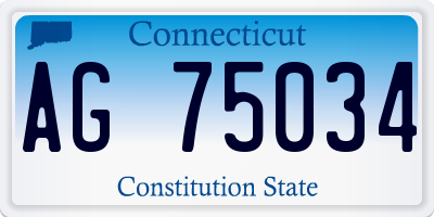 CT license plate AG75034