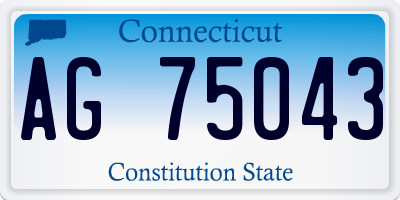 CT license plate AG75043