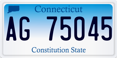 CT license plate AG75045