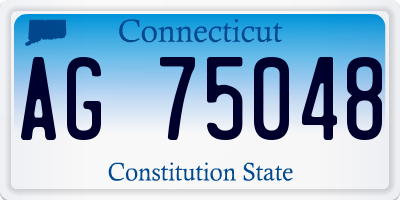 CT license plate AG75048