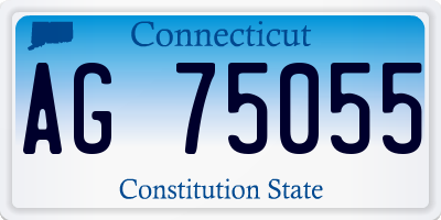 CT license plate AG75055