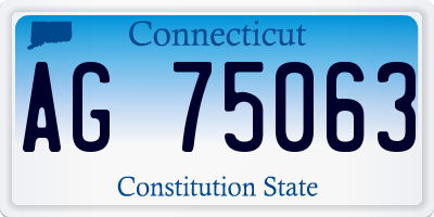 CT license plate AG75063