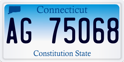 CT license plate AG75068