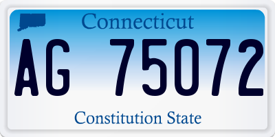 CT license plate AG75072