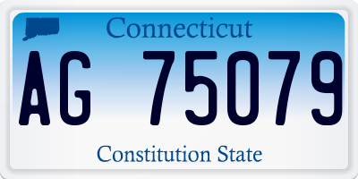 CT license plate AG75079