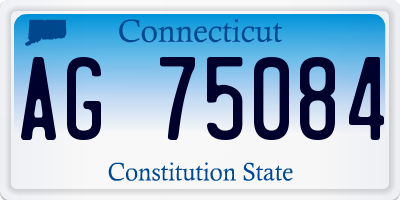 CT license plate AG75084