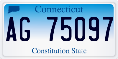 CT license plate AG75097