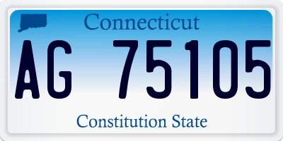 CT license plate AG75105