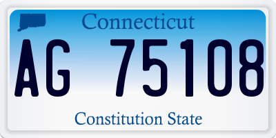 CT license plate AG75108