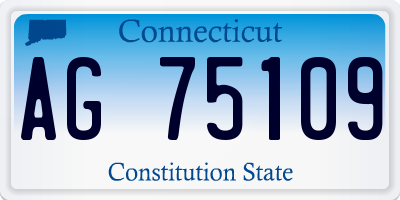 CT license plate AG75109