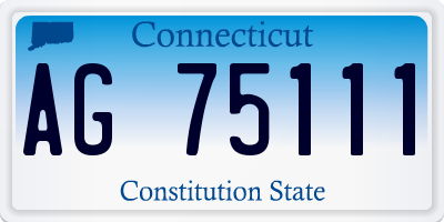 CT license plate AG75111