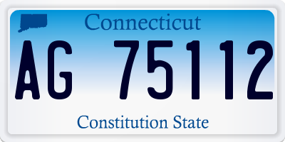 CT license plate AG75112
