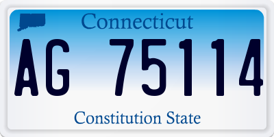 CT license plate AG75114