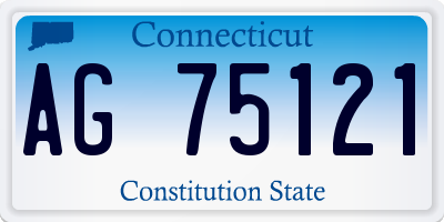 CT license plate AG75121