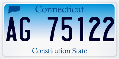 CT license plate AG75122