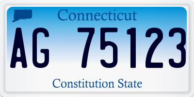 CT license plate AG75123
