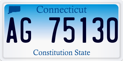 CT license plate AG75130