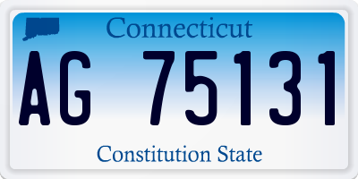 CT license plate AG75131