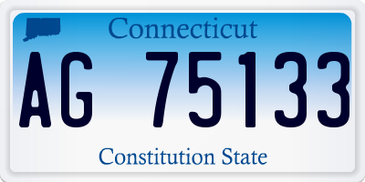 CT license plate AG75133