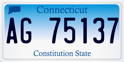 CT license plate AG75137