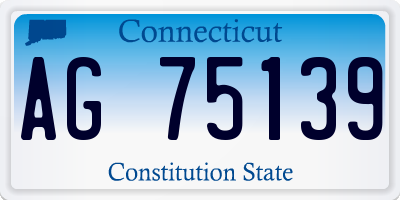 CT license plate AG75139