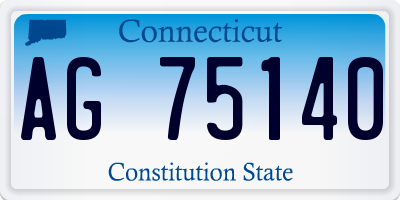 CT license plate AG75140