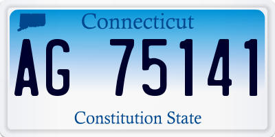 CT license plate AG75141