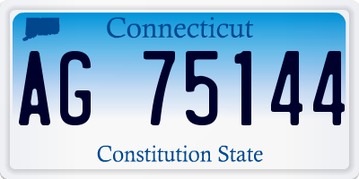 CT license plate AG75144