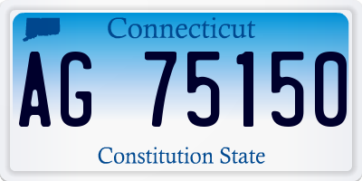 CT license plate AG75150