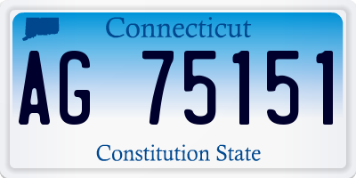 CT license plate AG75151