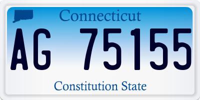 CT license plate AG75155