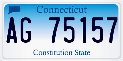 CT license plate AG75157