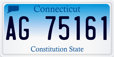 CT license plate AG75161