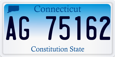 CT license plate AG75162