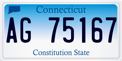 CT license plate AG75167