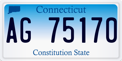 CT license plate AG75170