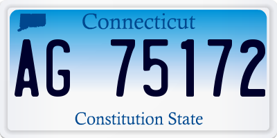 CT license plate AG75172