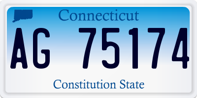 CT license plate AG75174