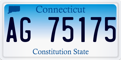 CT license plate AG75175