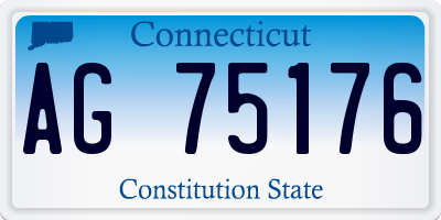CT license plate AG75176