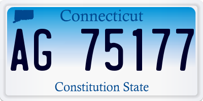 CT license plate AG75177