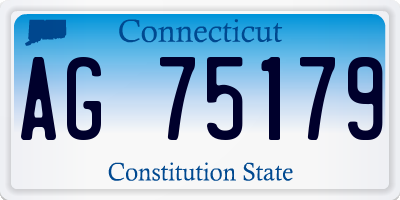 CT license plate AG75179