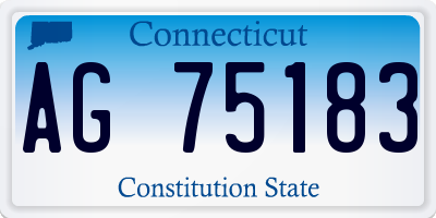 CT license plate AG75183