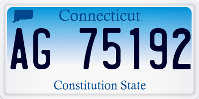 CT license plate AG75192