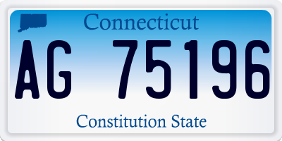CT license plate AG75196