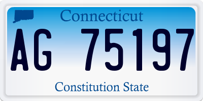 CT license plate AG75197