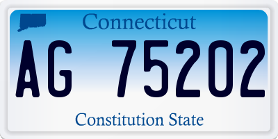 CT license plate AG75202