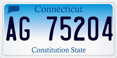 CT license plate AG75204