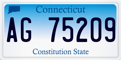 CT license plate AG75209