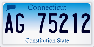 CT license plate AG75212